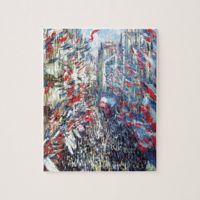 The Rue Montorgueil, Paris by Claude Monet Jigsaw Puzzle (Vertical)