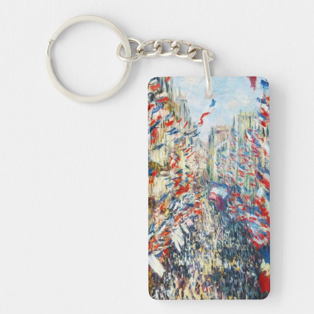 The Rue Montorgueil, Paris, Festival of June Key Ring (Front)