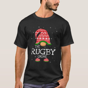 The Rugby Gnome Christmas Matching Family Xmas Cos T-Shirt