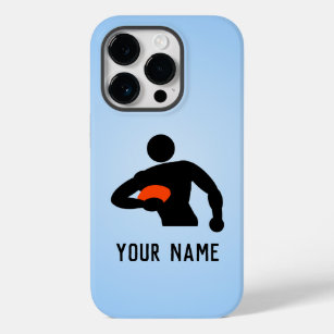 The Rugby Player and Ball with your name or text Case-Mate iPhone 14 Pro Case