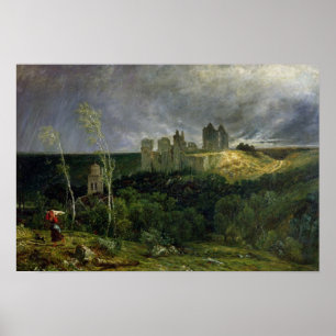 The Ruins of Chateau de Pierrefonds, 1861 Poster