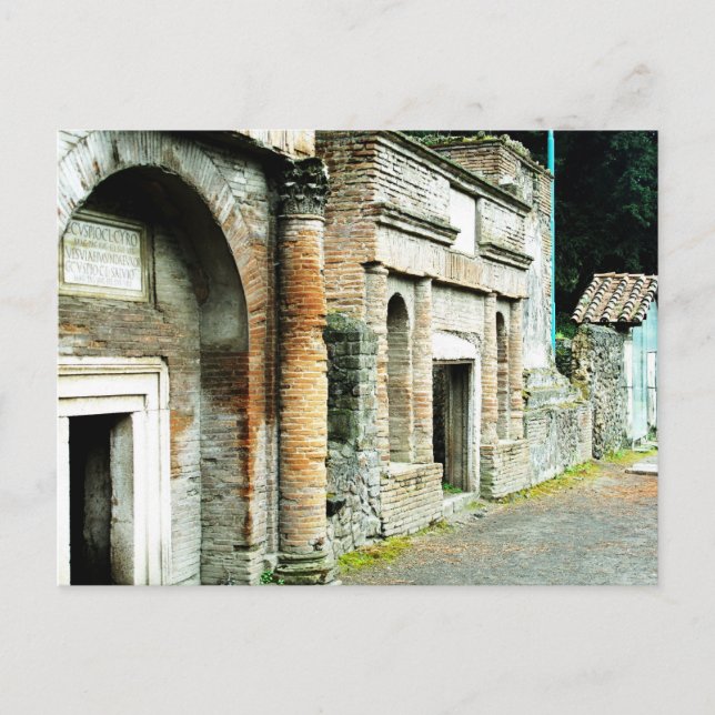 The Ruins of Pompeii - marketplace with temples Postcard (Front)
