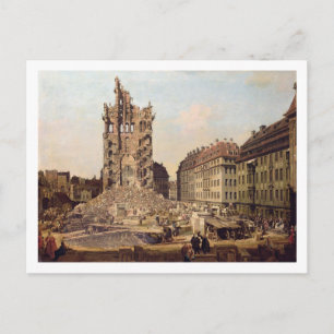 The Ruins of the old Kreuzkirche, Dresden Postcard