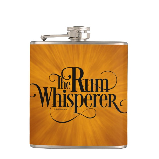 The Rum Whisperer Hip Flask (Front)