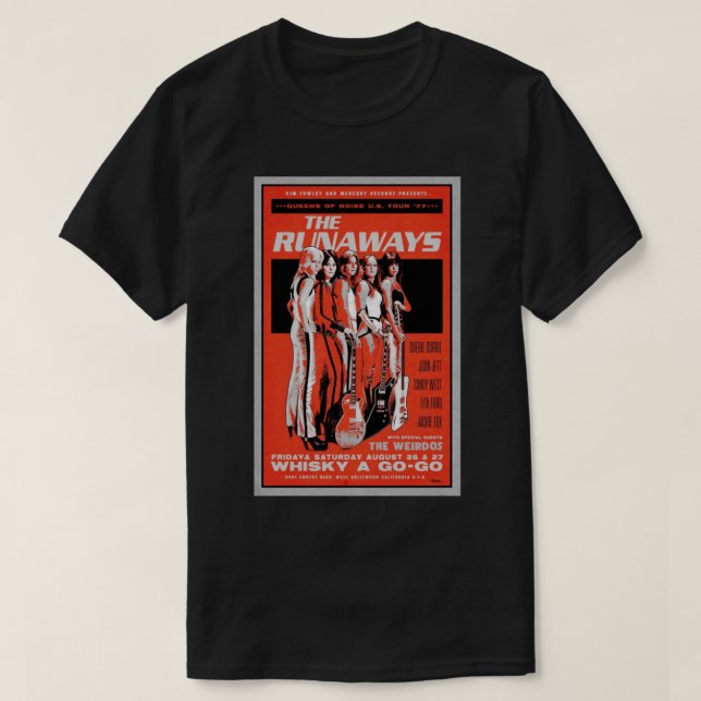 The Runaways Concert Poster Poster T-Shirt (Design Front)