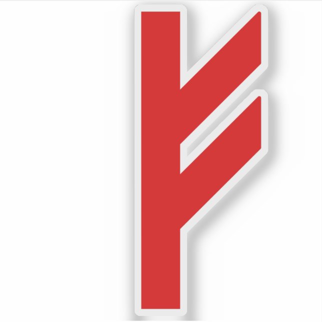 The Rune Fehu (red) (Front)