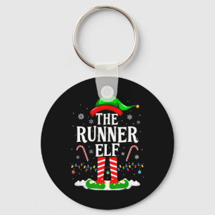 The Runner Elf Xmas Funny Runners Christmas Runnin Key Ring