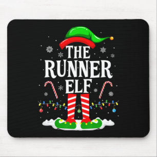 The Runner Elf Xmas Funny Runners Christmas Runnin Mouse Mat