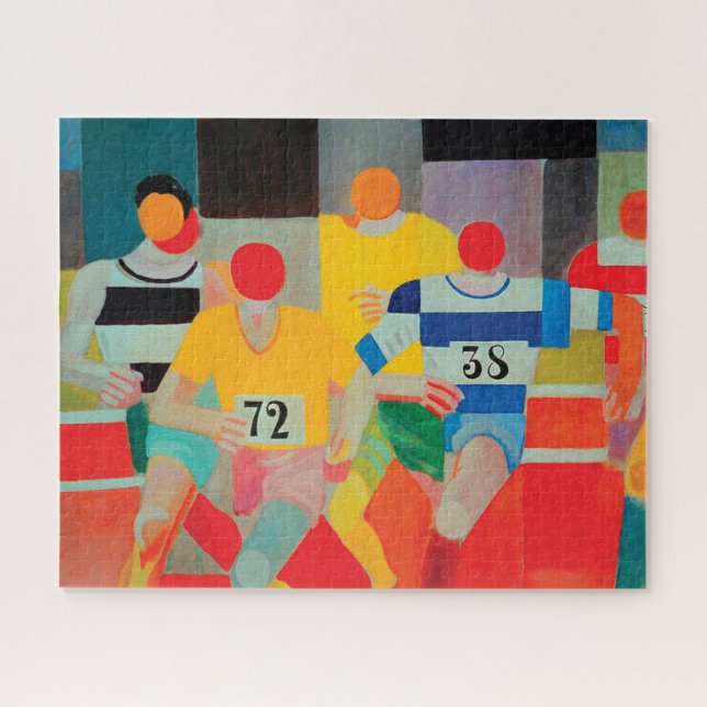 The Runners by Robert Delaunay Jigsaw Puzzle (Horizontal)