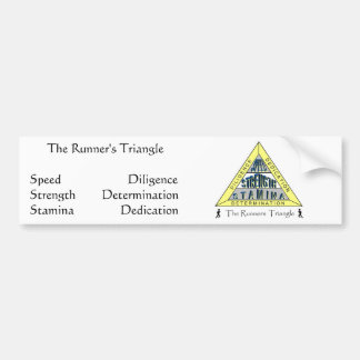 The RUNNER'S TRIANGLE Bumper Sticker