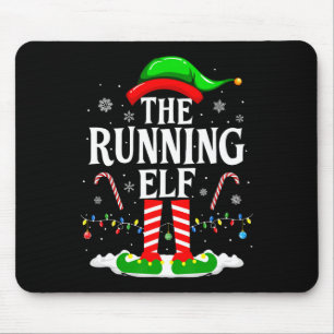 The Running Elf Xmas Running Funny Runner Christma Mouse Mat