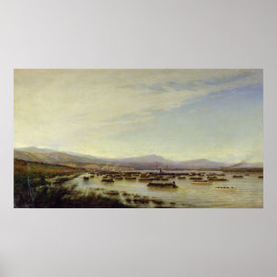 The Russian Army crossing the Danube Poster