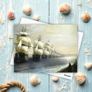 The Russian Black Sea Fleet on Parade, Aivazovsky  Postcard