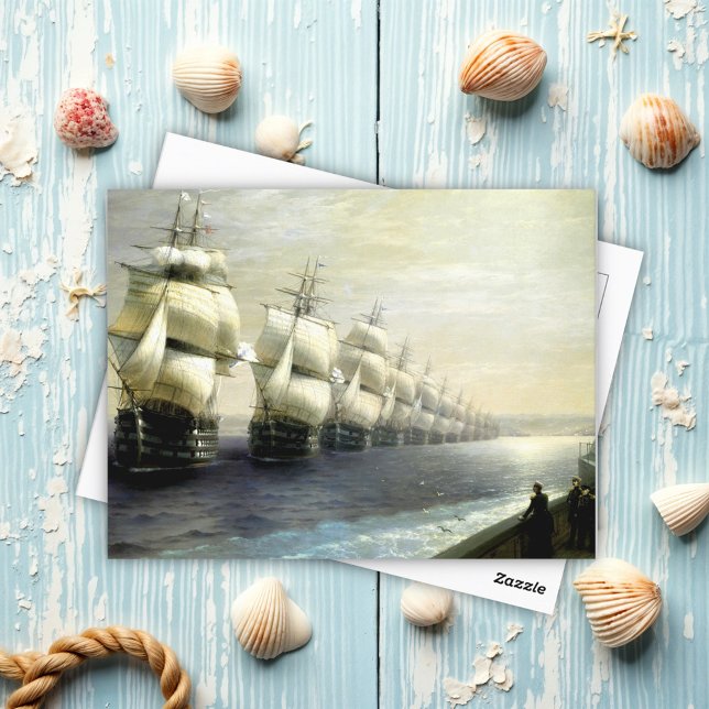 The Russian Black Sea Fleet on Parade, Aivazovsky  Postcard (Creator Uploaded)