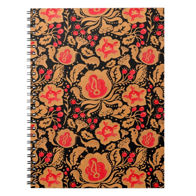 The Russian Khokhloma Pattern Notebook (Front)