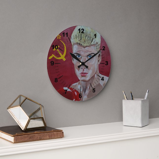 The Russian Painting by Alfred Fox Large Clock (Office)