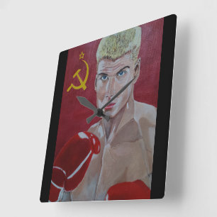 The Russian Painting by Alfred Fox Square Wall Clock