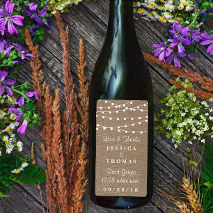 The Rustic Burlap String Lights Wedding Collection