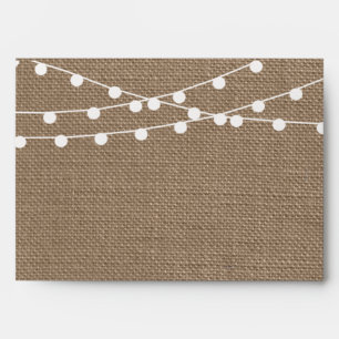 The Rustic Burlap String Lights Wedding Collection Envelope