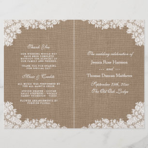 The Rustic Burlap & Vintage White Lace Collection