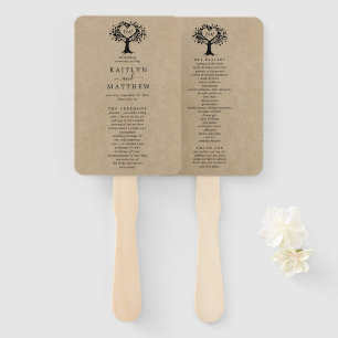 The Rustic Heart Tree Wedding Collection Hand Fan
