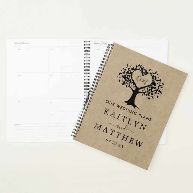 The Rustic Heart Tree Wedding Collection Planner (Display)