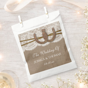 The Rustic Horseshoe Wedding Collection Favour Bags
