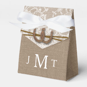 The Rustic Horseshoe Wedding Collection Favour Box