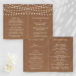The Rustic Kraft String Lights Wedding Collection<br><div class="desc">Simple yet elegant, the string lights on rustic Kraft wedding collection is a stunning design featuring lovely white hanging string lights on a Kraft effect background, which is perfect for any rustic wedding celebration. These programs can be personalised for your special occasion and would make the perfect order of service...</div>