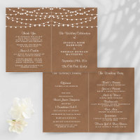 The Rustic Kraft String Lights Wedding Collection
