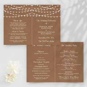 The Rustic Kraft String Lights Wedding Collection