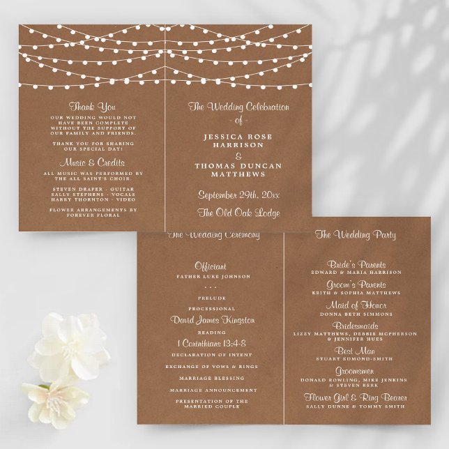 The Rustic Kraft String Lights Wedding Collection (Creator Uploaded)