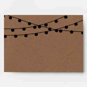 The Rustic Kraft String Lights Wedding Collection Envelopes