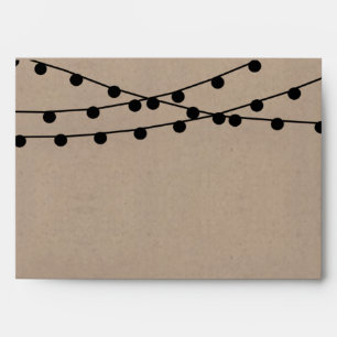The Rustic Kraft String Lights Wedding Collection Envelopes