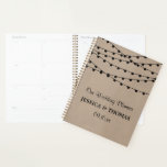 The Rustic Kraft String Lights Wedding Collection Planner<br><div class="desc">Get ready for your big day in style with this elegant and very trendy wedding planner. The design is easy to personalise with your own names and wedding date and you can keep all your design ideas, important wedding information and much more safely together in this personalised planner. Matching wedding...</div>