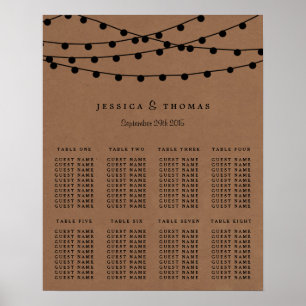 The Rustic Kraft String Lights Wedding Collection Poster