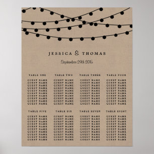 The Rustic Kraft String Lights Wedding Collection Poster