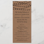 The Rustic Kraft String Lights Wedding Collection Programme<br><div class="desc">Simple yet elegant, the string lights on rustic Kraft wedding collection is a stunning design featuring lovely white hanging string lights on a Kraft effect background, which is perfect for any rustic wedding celebration. These programs can be personalised for your special occasion and would make the perfect order of service...</div>