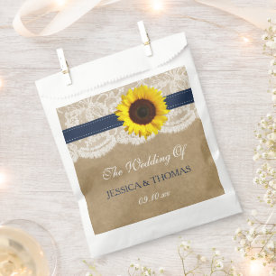 The Rustic Kraft Sunflower Wedding Collection Favour Bags