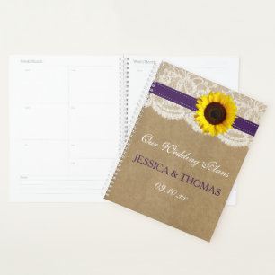 The Rustic Kraft Sunflower Wedding Collection Planner