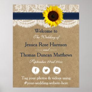The Rustic Kraft Sunflower Wedding Collection Poster