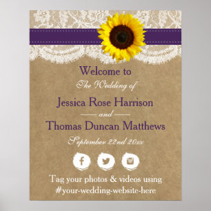 The Rustic Kraft Sunflower Wedding Collection Poster