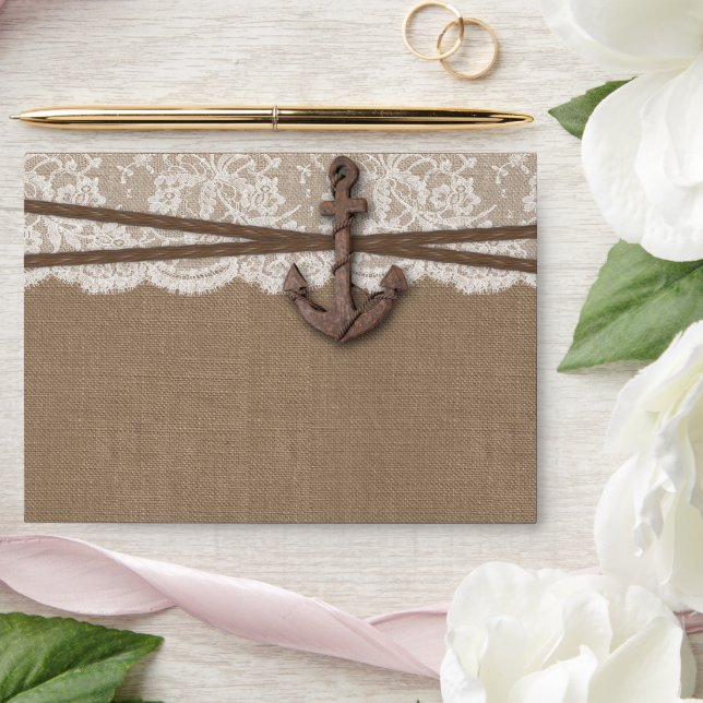 The Rustic Nautical Anchor Wedding Collection Envelopes (Wedding)