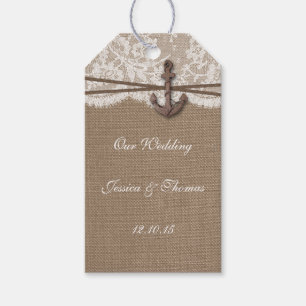 The Rustic Nautical Anchor Wedding Collection Gift Tags