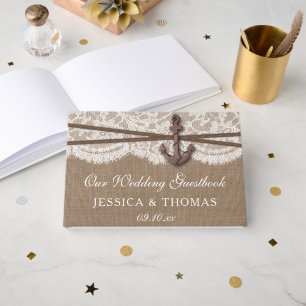 The Rustic Nautical Anchor Wedding Collection Guest Book