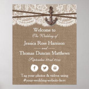 The Rustic Nautical Anchor Wedding Collection Poster