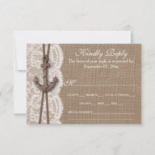 The Rustic Nautical Anchor Wedding Collection RSVP