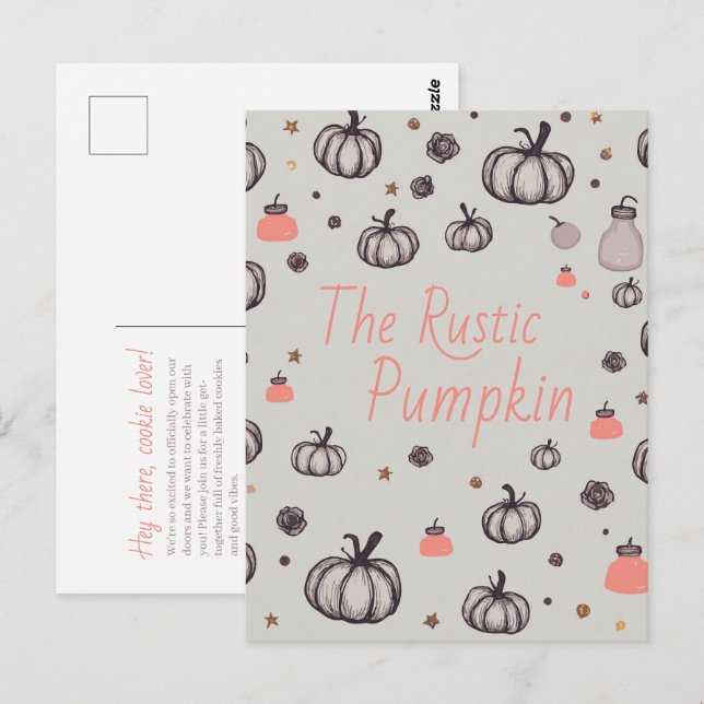 The Rustic Pumpkin Postcard (Front/Back)