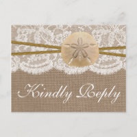 The Rustic Sand Dollar Wedding Collection RSVP