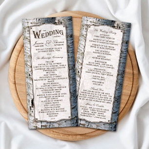 The Rustic Silver Birch Tree Wedding Collection Programme